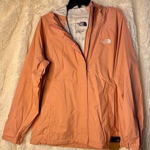 NWT The North Face Women’s XL Windbreaker – Peach Coral Lightweight Hooded Shell